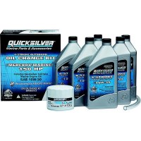 Quicksilver 8M0107513 4-Stroke 10W30 Oil Change Kit, 150 Hp, 2/Case - 8M0107513 - 710-8M0107513F1