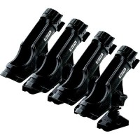 Scotty 230Bkquad Powerlock Rod Holder W/#241 Side/Deck Mount, Black, 4 Pack - 0230-Bk-Quad - 736-230Bkquadf1