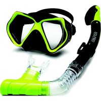 Aqua Pro Wcc17864S4 Gemini Dive Mask/Snorkel, Yellow/Black - Wcc17864S4 - 744-Wcc17864S4F1