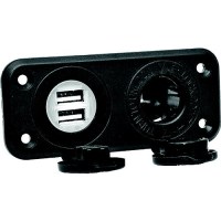Receptacle 12V W-Dual Usb Rvx - 08-6410 - 799-086410F1