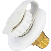 Valterra Flush Mount Water Inlet, White Brass - A01-0170Lf - 800-A010170Lff1