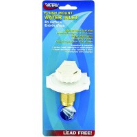 Valterra White Flush Mount Fpt Brass Check Valve Rv Water Inlet - Includes Screws, Putty Tape & Teflon Tape - A01-0171Lfvp - 800-A010171Lfvpf1