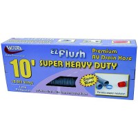 Valterra Slate Blue E-Z Flush Super Heavy Duty Rv Drain Hose With Sizing Rings & 90 Degree Sewer Adapter - D04-0043 - 800-D040043F1
