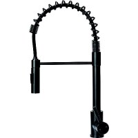 Flow-Max 2021090598 Coiled Spring Sprayer Faucet, Black - 2021090598 - 804-2021090598F1