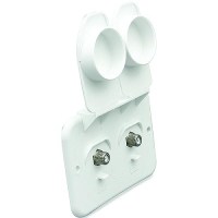 B&B Molders 94323 Cable Tv Plate, Polar White - 94323 - 865-94323F1