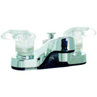 Valterra Catalina Pf222341 Chrome Finish Rv Bathroom Lavatory Diverter Faucet With Two Clear Acrylic Lever Handles - Pf222341 - 800-Pf222341F1