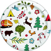 Jr Products Camp Casual Cc007W8 Eco-Friendly Paper Snack Plates, Into The Woods - Cc-007W8 - 342-Cc007W8F1