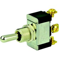 Bep 1002004 Chrome Plated Toggle Switch, (On)-Off-(On), Spdt, #6-32 Screw Terminals - 1002004 - 969-1002004F1