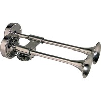 Ongaro Shorty Deluxe Dual Trumpet Horn, 12V - 10012 - 120-10012F1
