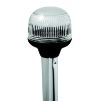 Attwood 2Nm All-Round Anti Glare Fold-Down Lights With Black Composite Lightarmor Base & Aluminum Pole - 5350-Pa12-7 - 23-5350Pa127F1