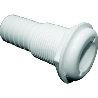 T-H Marine Straight Thru-Hull Fitting For Hose, White - Th1202Dp - 232-Th1202Dpf1