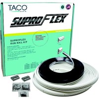 Taco V119993Wwk802 Semi-Rigid Suproflex Med.Rub Rail Kit W/Flexible Vinyl Overlay Insert, 2 X 1-1/4