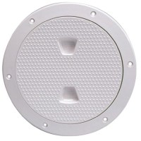 Beckson Screw Out Deck Plate With Standard Trim Ring, Dimple Center - Dp62-W - 35-Dp62Wf1