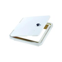 Rv Designer B152 White Rectangular Locking Rv Cable Hatch - 8.5