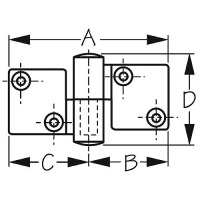Seadog Take-Apart Hinge | Investment Cast 316 Stainless Steel | #10 Fastener | 3-1/2