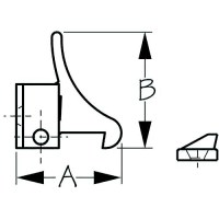 Sea-Dog Line 2270301 Elbow Catch, Black, A:,1-1/8