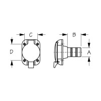 Sea-Dog 351110 Flip Top Hose Gas Fill, 1-1/2