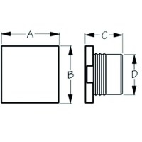 Seadog 401418-1 Led Square Courtesy Light, Blue - 401418-1 - 354-4014181F1
