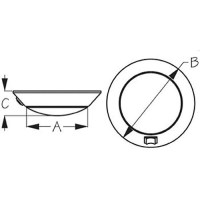 Seadog Plastic Led 12V Dome Light With On / Off Switch | #8 Fastener - 401727-1 - 354-4017271F1