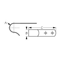 Ss Boat Hook Holder, 1-1/4
