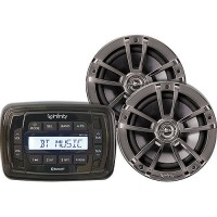 Infinity Infmpk250 Am/Fm/Usb Bluetooth Multimedia Receiver & 225 Watt 2-Way Marine Waterproof Speakers Stereo Package - Infmpk250 - 464-Infmpk250F1