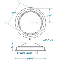 Seachoice Led Surface-Mount Dome Light, Bright White, Stainless Steel Flange, 5 In. Diameter - 3291 - 50-03291F1