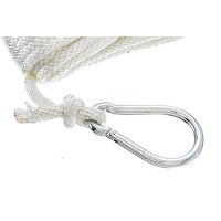 Seachoice 40231 Solid-Braid Nylon Anchor Line, White, 3/8