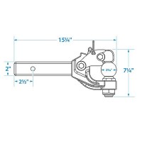 Seachoice 53371 6-Ton Pintle Hook, 12,000 Lb. With 2-5/16