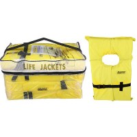 Seachoice 86010 Adult Universal Type Ii Uscga Life Vests W/Bag, Yellow, 4-Pack - 50-86010 - 50-86010F1