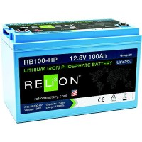 Relion Rb100Hp Lifepo4 Lithium Iron Phosphate 12V Battery, Group 31 - Rb100-Hp - 569-Rb100Hpf1