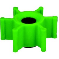 Jabsco 6303-0007-P Replacement 6 Blade Green Polyurethane Impeller - 6303-0007-P - 6-63030007Pf1