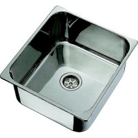 Ambassador S441732Br Single Rectangle Stainless Steel Sink, Brushed - S44-1732-Br-R - 906-S441732Brf1